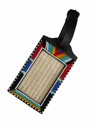 
            
                Load image into Gallery viewer, Beaded Leather Luggage Tags
            
        